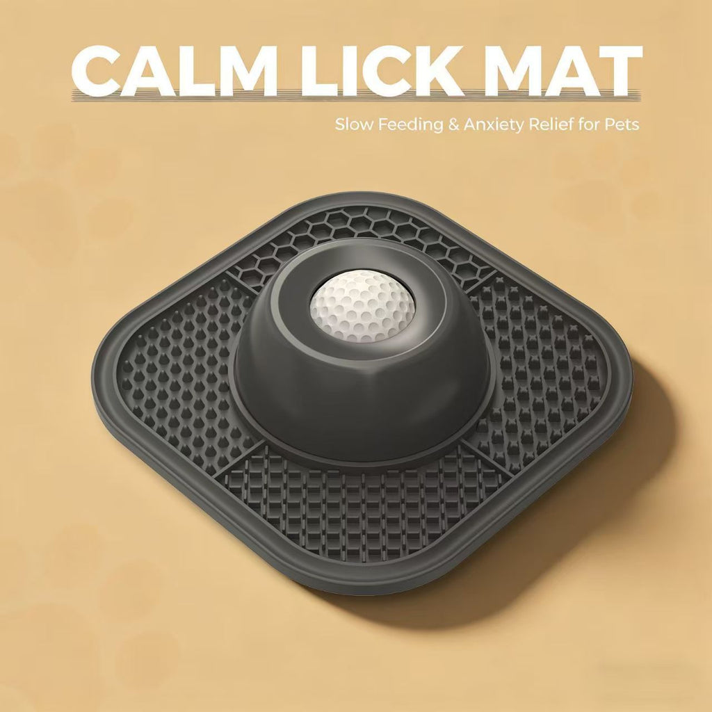 Interactive Slow Feeder Dog Bowl with Licking Ball