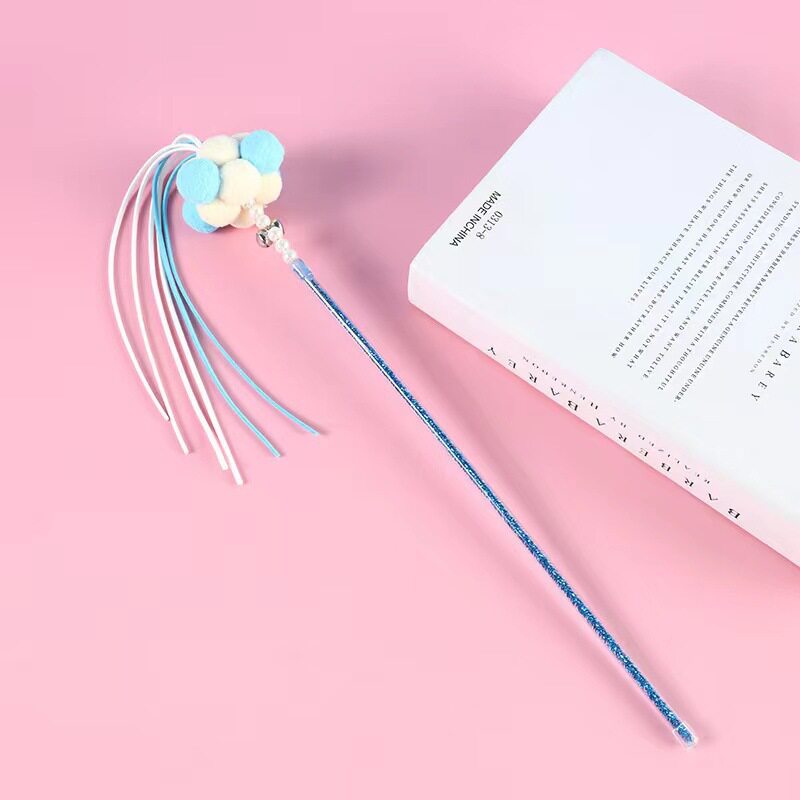 Feather Bell Cat Teaser Wand Toys