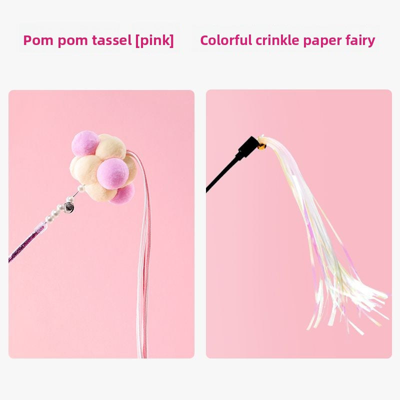 Feather Bell Cat Teaser Wand Toys