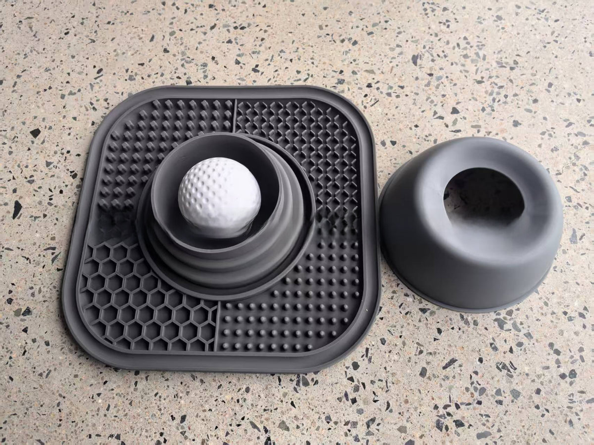Interactive Slow Feeder Dog Bowl with Licking Ball