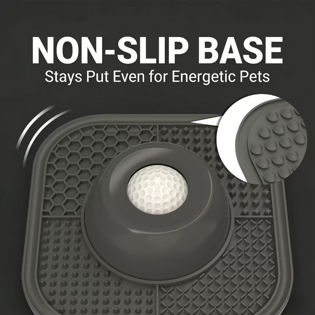 Interactive Slow Feeder Dog Bowl with Licking Ball