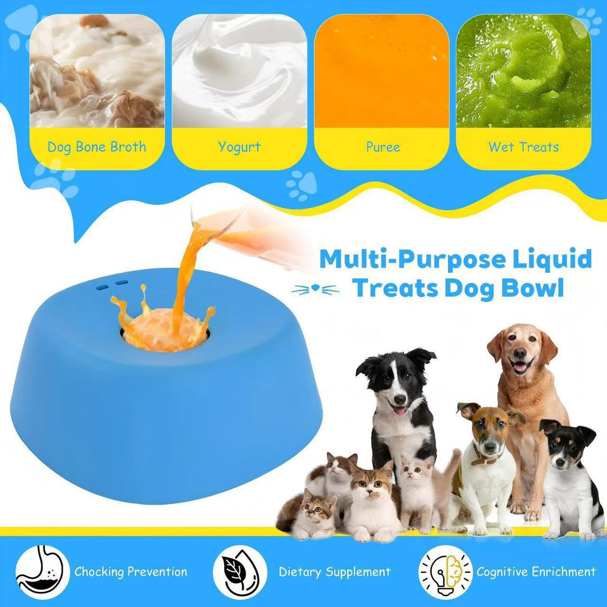 Dog Slow Feeder Lick Bowl